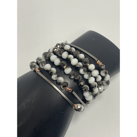 Nakamol Chicago Beaded Stretch Bracelet Necklace New - Picture 2 of 11